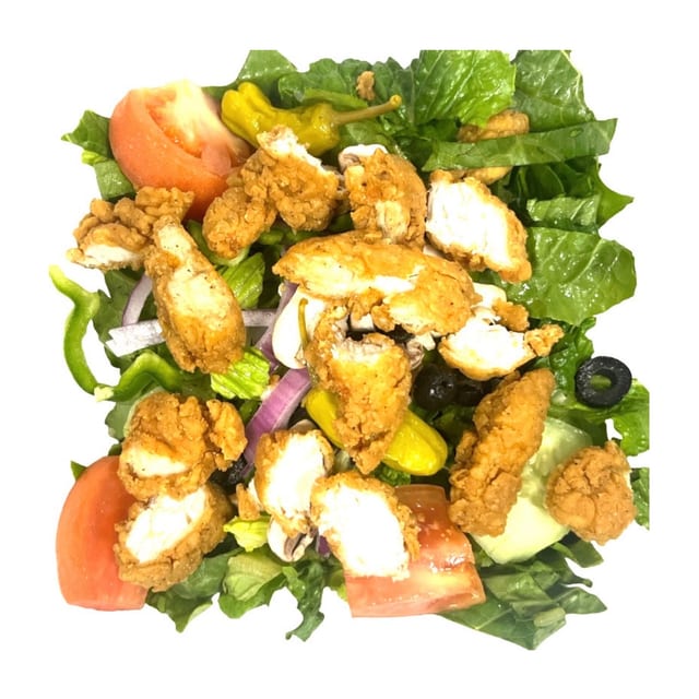 FRIED CHICKEN SALAD.